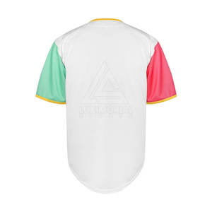 เสื้อเจอร์ซีย์เบสบอลติดกระดุมเสื้อเจอร์ซีย์สีทึบผลิตจากปากีสถาน - Product Image 3