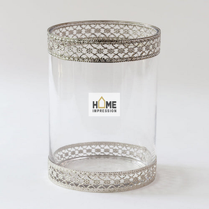 ถาดเสิร์ฟแก้วและโลหะทำด้วยมือวัสดุทองเหลืองหรูหราถาดโลหะและแก้วช็อคโกแลต - Product Image 3