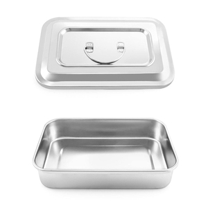 Medical 304 Stainless Steel Instrument Box with Lid and Handle Grip for Veterinary Surgical Medical Dental Instruments - Product Image 4