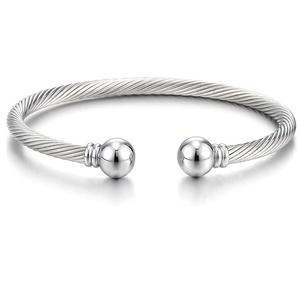 Adjustable <b>Stainless</b> <b>Steel</b> Cuff Bangle <b>Bracelet</b> for <b>Mens</b> Womens Unique Bangles Trendy Stylish - Product Image 5