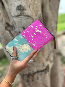 กระเป๋าคลัทช์หนังขนสีสันสดใสมีสไตล์แบบใหม่มีเอกลักษณ์เฉพาะตัวกระเป๋าใส่บัตรเอทีเอ็มหนังกระเป๋าคลัทช์หนังขนสัตว์ - Product Image 2