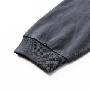 Haut en tricot gaufré vintage personnalisé 100% coton T-shirt à manches longues délavé vintage à double couche de poids lourd - Product Image 5