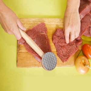 ค้อนทุบเนื้อไม้ตะลุมพุกไก่พร้อมค้อนเนื้ออลูมิเนียมสองด้าน12" - Product Image 2