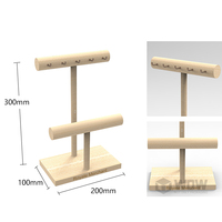 Support de présentation rotatif en bois pour magasin de détail, porte-clés, chapeau, cravate, sac à main, porte-clés, chaussettes, avec crochets