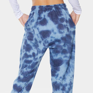 Casual Wear Sun Faded Vintage Acid Wash Screen Printing Logo Distressed Straight <b>Wide</b> <b>Leg</b> Baggy Sweatpants Men Flared <b>Joggers</b> - Product Image 5