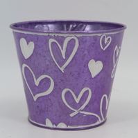 Maceta Ligera de Hierro Esmaltado con Diseño Impreso, Decorativa, para Balcón, Jardín, Interior, Exterior, Ecológica, Colgante, para Uso Doméstico