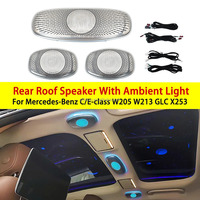 Altavoces Traseros de Techo X253 con Luz Ambiental para Mercedes-Benz GLC 2016-2022, Cubierta de Altavoces de Techo, Luz Ambiental LED, 3 Piezas