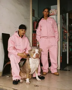 Sudaderas con capucha personalizadas de alta calidad Heavyweight Oversized 100% Cotton Baggy Zip up Hoodie para hombres - Product Image 5