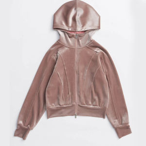 Tela de Terciopelo al por Mayor, Adecuada para Ropa Casual, Sudaderas con Capucha para Mujer 2026 / Precio de Fábrica Directo, Diseño Minimalista, Sudadera con Capucha Cómoda - Product Image 5