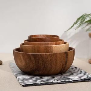 Rustic Wooden Bowl Handcrafted Natural Finish for Home Dining and Gifting - Product Image 4