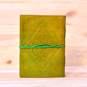 Genuine TC Leather Travel Notebook Handcrafted White Cotton Rug Bound Journal Wood-Free Stone Dairy Notebook for Busy On-The-Go - Product Image 4