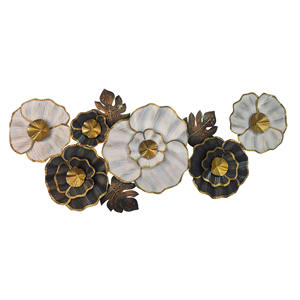 Arte Mural de Flores Metálicas 3D Pintadas a Mano, Modernas y de Lujo, Decoración Elegante para Sala de Estar, Adorno Interior Personalizado, Arte Mural de Ramadán - Product Image 4