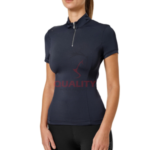 Chemise équestre athlétique pour femmes, tissu extensible respirant à séchage rapide, évacuation de l'humidité, conception légère et élégante pour cheval - Product Image 4