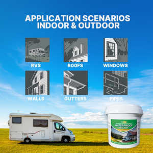 Scellant imperméable transparent à séchage rapide 3 kg/1,1 lb, adhésif puissant, membrane liquide transparente pour les réparations de toitures - Product Image 4