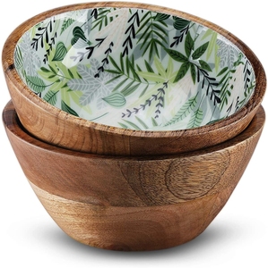 Tazón para Servir Masa de Madera de Mango Esmaltado e Impreso con Pulido, Ecológico, para Bodas, Hogar, Hotel y Restaurantes - Product Image 4