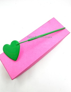 Espejo de diseño de corazón de alta calidad, revestimiento de polvo verde Kelly, extensión de pestañas, herramientas de belleza con logotipo personalizado de acero inoxidable japonés - Product Image 4