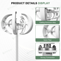 SMARAAD 1000W blanc lanterne éolienne générateur contrôleur US Stock 12V 24V Vertical aimant Permanent efficace énergie éolienne