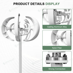 SMARAAD 1000W 12V 24V Turbina de viento vertical EE. UU. Stock Linterna Generador de imán permanente blanco con controlador de turbina de viento - Product Image 4