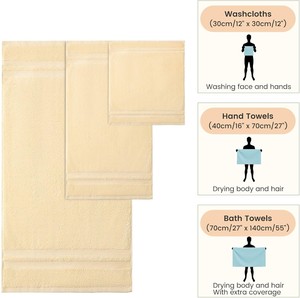 Extra <b>Large</b> 100% Cotton Turkish Bath & Hand Towels Premium Woven Bath Sheet with Maximum Softness and Absorbency - Product Image 3