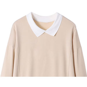 Sweat-shirt d'hiver surdimensionné à col en V pour femme, personnalisé, écologique, brodé, coupe-vent, respirant - Face extérieure en polaire polyester/coton - Product Image 4