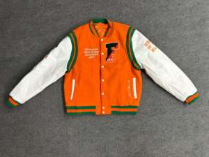 Chaqueta Universitaria Famu de la Universidad Agrónoma y Mecánica de Florida, para Hombre y Mujer, Estilo Vintage, de Lana y Seda, Bordada, con Botones Decorativos, para Invierno - Product Image 2