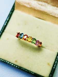 Multi zafiro piedra preciosa forma ovalada oro amarillo plateado venta al por mayor piedra preciosa anillo fino 925 plata esterlina sólida anillo de joyería fina - Product Image 4