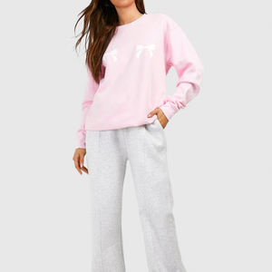 Sudaderas con estampado de manga larga para mujer, sudaderas con estampado de gran tamaño para mujer, sudaderas con estampado de algodón y poliéster para mujer - Product Image 4