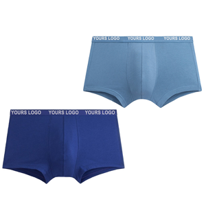 Boxer taille moyenne pour homme Vêtements quotidiens confortables 95% coton 5% Spandex Respirant Couleur personnalisée Sous-vêtements fabriqués - Product Image 1