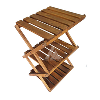 High Quality 3 Tiers Acacia Wood Rectangular <strong>Shelf</strong> <strong>Best</strong> <strong>Selling</strong> Storage Racks for Warehouse Use Direct From Vietnam Vendor
