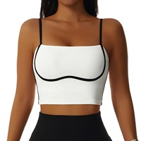 Nueva llegada estilo Fitness señoras correr gimnasio Yoga sujetador Crop Tops logotipo personalizado ejercicio entrenamiento mujeres Sujetador deportivo