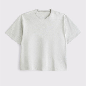 T-shirt décontracté 100% coton pour hommes, coupe large, coupe ajustée, épaules tombantes, streetwear OEM de haute qualité, logo personnalisé, t-shirt uni - Product Image 1