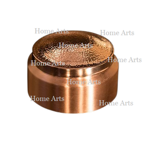 Caja de Frutos Secos Redonda de Primera Calidad en Cobre con Tapa Martillada para Uso en el Hogar y Hoteles - Product Image 1