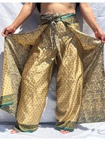 Pantalon large en soie indienne Sari, à porter autour du corps, pour les fêtes