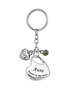 พวงกุญแจโกศโลหะรูปหัวใจสำหรับครอบครัวทำจากสแตนเลสสำหรับเก็บขี้เถ้าเครื่องประดับกำหนดขนาดได้เอง - Product Image 5