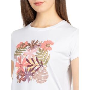 Camiseta de Mujer, Corte Regular, Spandex/Algodón, Estampada, Tallas Grandes, Estilo Casual de Verano, Manga Corta, Bordado, Secado Rápido, Compresión - Product Image 5