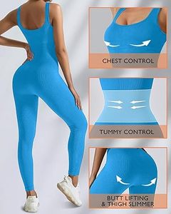 Vêtements de sport d'entraînement Push up Yoga Body Suit Filles Serré Spandex Nylon Leggings Soutien-Gorge Ensemble Respirant Sexy Running Yoga Vêtements - Product Image 3