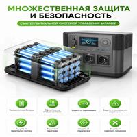 Stasiun Daya De Muda 1200W 1008Wh Gelombang Sinus Murni Baterai Lithium LiFePO4 dengan Dukungan Panel Surya untuk Rumah & Berkemah