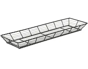 テーブルセンターピース用鉄線メッシュサービングトレイホームデコレーション用長方形形フルーツトレイ