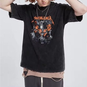 Diseño personalizado de manga corta de punto de secado rápido lavado ácido camiseta verano otoño colección-100% algodón estilo de moda - Product Image 5