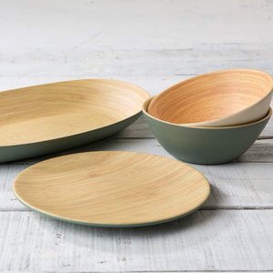Hot Item Natural Spun Bamboo Fruit Salad Bowl Good Quality <b>Cheap</b> Wholesale Sustainable Serving Bowl For Kitchen Made in Vietnam - Product Image 3