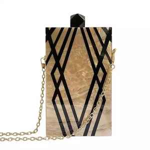 Handmade Luxury Epoxy Resin Clutch Imitation Pearl <b>Gold</b> Plated Butterfly Solid Charm Bag Set <b>for</b> Women's <b>Wedding</b> - Product Image 5