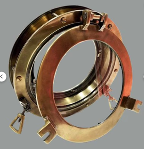 15 "หน้าต่างช่องเรือช่องหน้าต่างสีน้ำตาลหน้าต่างประตูกระจก porthol Maritime Wall Decor-หน้าต่าง - Product Image 2