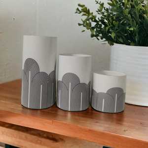 Enameled Black White Custom Artwork Glass Votive <b>Jars</b> Elegant Home Decor Wedding Centerpiece Metal Empty Candle Holders Logo - Product Image 2