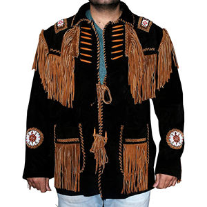 เสื้อแจ็คเก็ตหนังผู้ชาย, เสื้อแจ็คเก็ตแบบตะวันตกสำหรับฤดูหนาวฤดูใบไม้ร่วงฤดูร้อน - Product Image 1