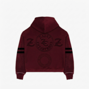 Sudadera con capucha completa para hombre, 350 gramos, 80% algodón, 20% poliéster, forro polar tejido, invierno, logotipo bordado frontal personalizado con pedrería, calidad premium - Product Image 2