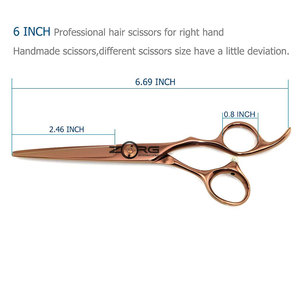 Ciseaux de coiffeur professionnels pour la coupe de cheveux prix d'usine Sharp Smooth Salon en acier inoxydable utiliser une lame de beauté droite - Product Image 2