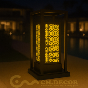 DNT.004.02 Lampe Solaire de Jardin Premium LED Blanc Chaud 30W Alimentation CA Corps en Fer/Aluminium/Verre Étanchéité IP65 pour Hôtels et Aménagements Paysagers - Product Image 1