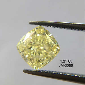 แฟนซีสีเหลืองอ่อน1.21กะรัตเพชรหลวมใส VS1เพชรสวยงามเบาะตัดเพชรธรรมชาติที่ผ่านการรับรองจากอินเดีย - Product Image 1