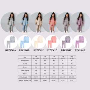 Özel kadife çocuk eşofman kış çocuk giyim seti toptan uzun kollu pijama yürümeye başlayan giysi çocuk kız kıyafet seti - Product Image 3