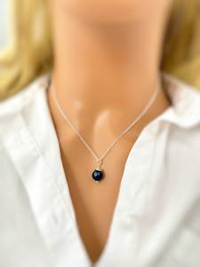 Collar con Colgante de Perla Azul, Diseño Étnico Simple, Plata de Ley 925, Joyería de Moda, Regalo, Accesorios para Fiestas - Product Image 4